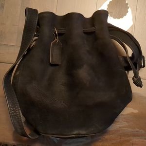 Suede out Coach Drawstring Bucket bag